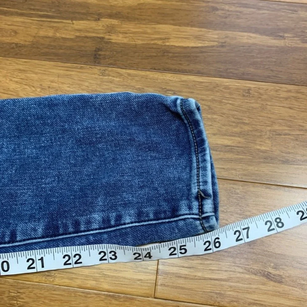 American Eagle Hi-Rise Jegging Womens Size 2 Short Super Stretch Ripped Knee Blu